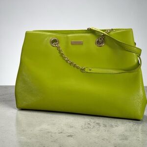 Kate Spade Neon Lime Green Patent Leather Shoulder Bag  - EUC